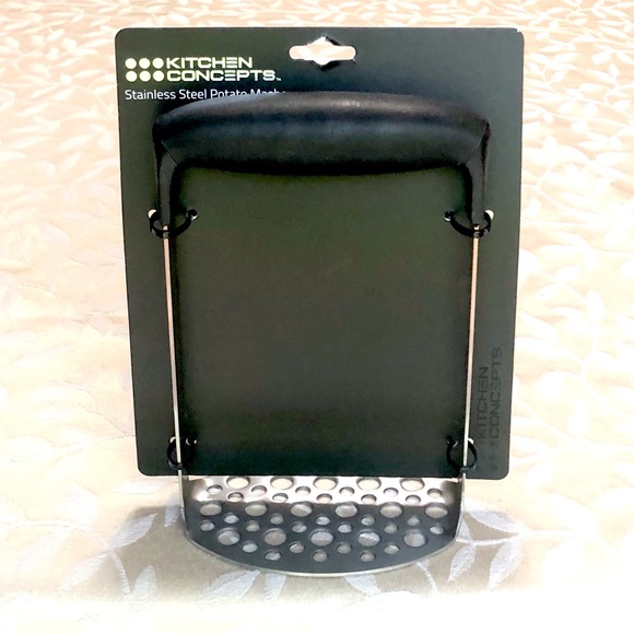 🆕 Kitchen Concepts Potato Masher Stainless Steel Hand Held Fruit Vegetable NEW - Picture 3 of 6